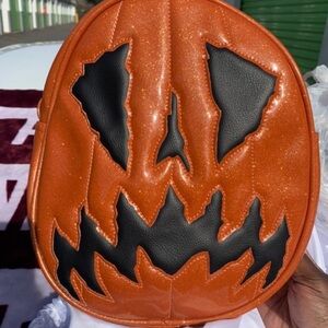 Orange Pumpkin Face Backpack